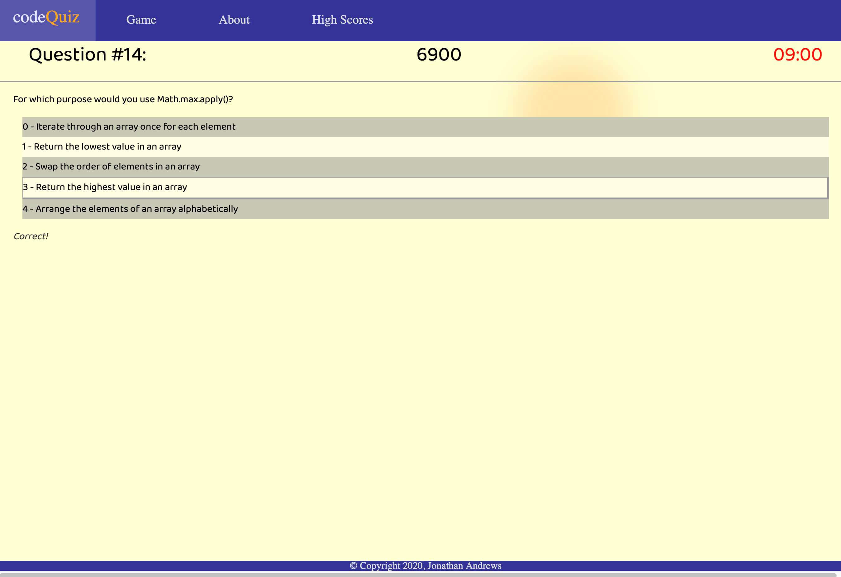 My ultra wiz Code Quiz