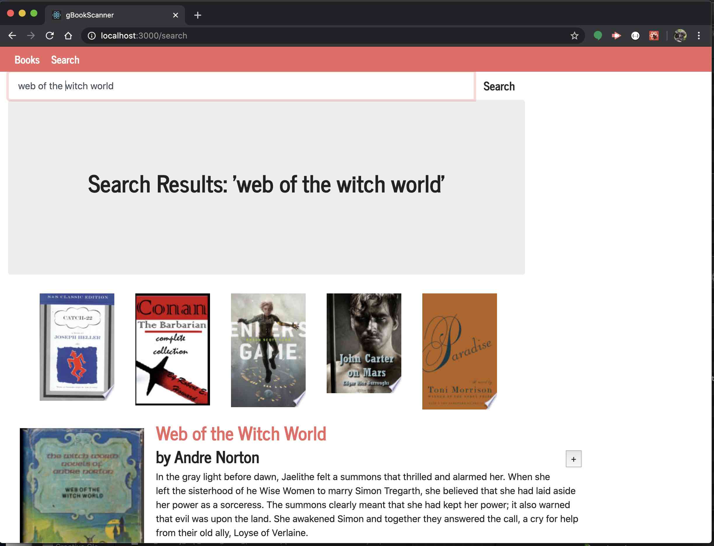 Google Books Searcher and Bookmarker
